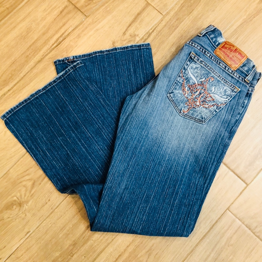 EUC Lucky Brand Denim Blue Jeans Burton Fly Sz 10